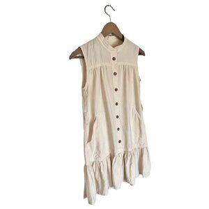 Banana Republic Ivory Boho Drop Waist Tank Dress - Size XS Petite